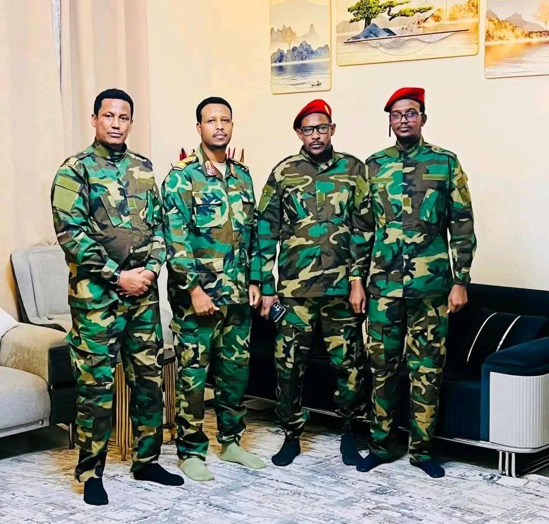 General Khalid Abdullahi
Colonel Abdullahi Dhaga Wayne
Colonel Faysal Rashid
Colonel Kamil

These are senior commanders from the Ogaden community serving in the Somali National Army. Their efforts have helped stabilize and bring peace to #Mogadishu city, and their leadership