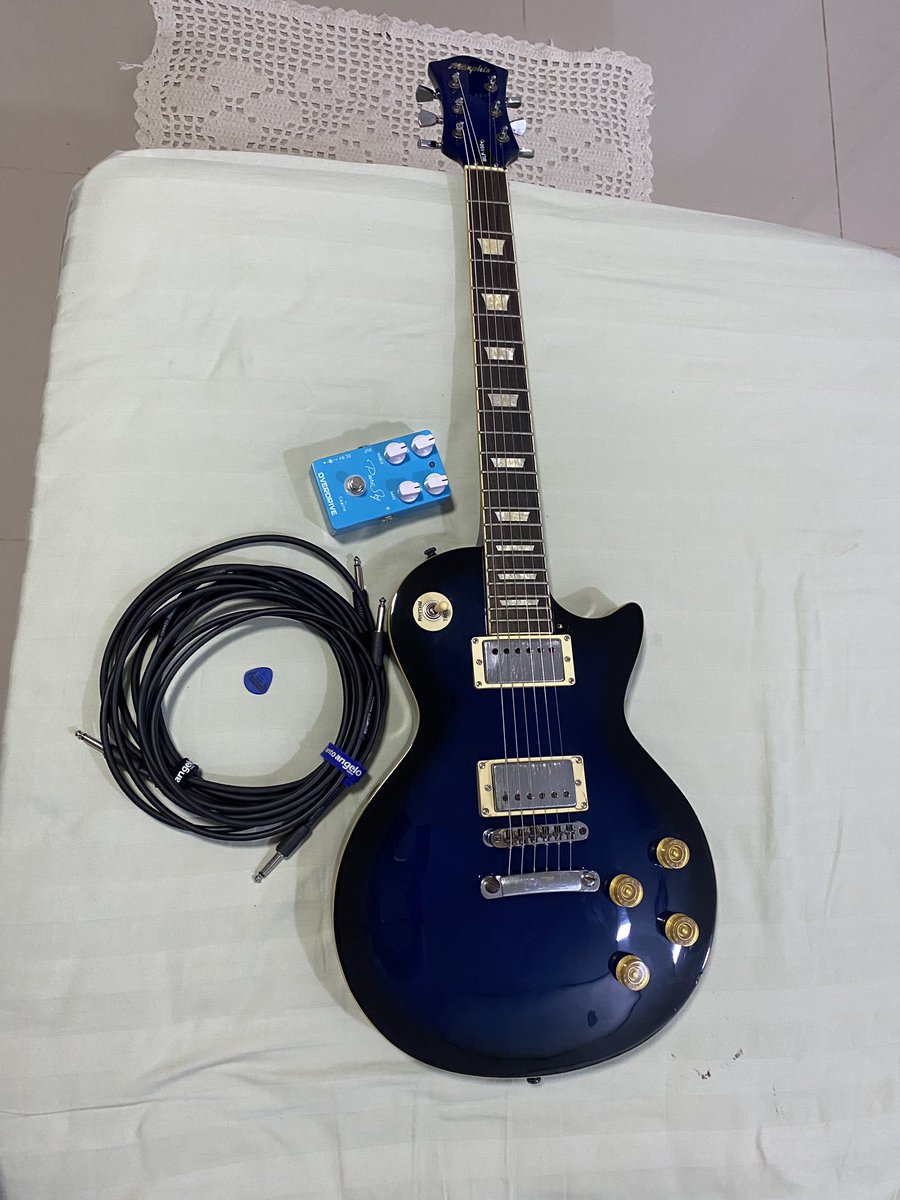 DaviRb27's tweet photo. Set do #Acampa2026 
Pedal Caline PureSky
Cabos Santo Angelo
Bag FR Luthieria
Guitarra MLP-100 https://t.co/taNBQzosE1