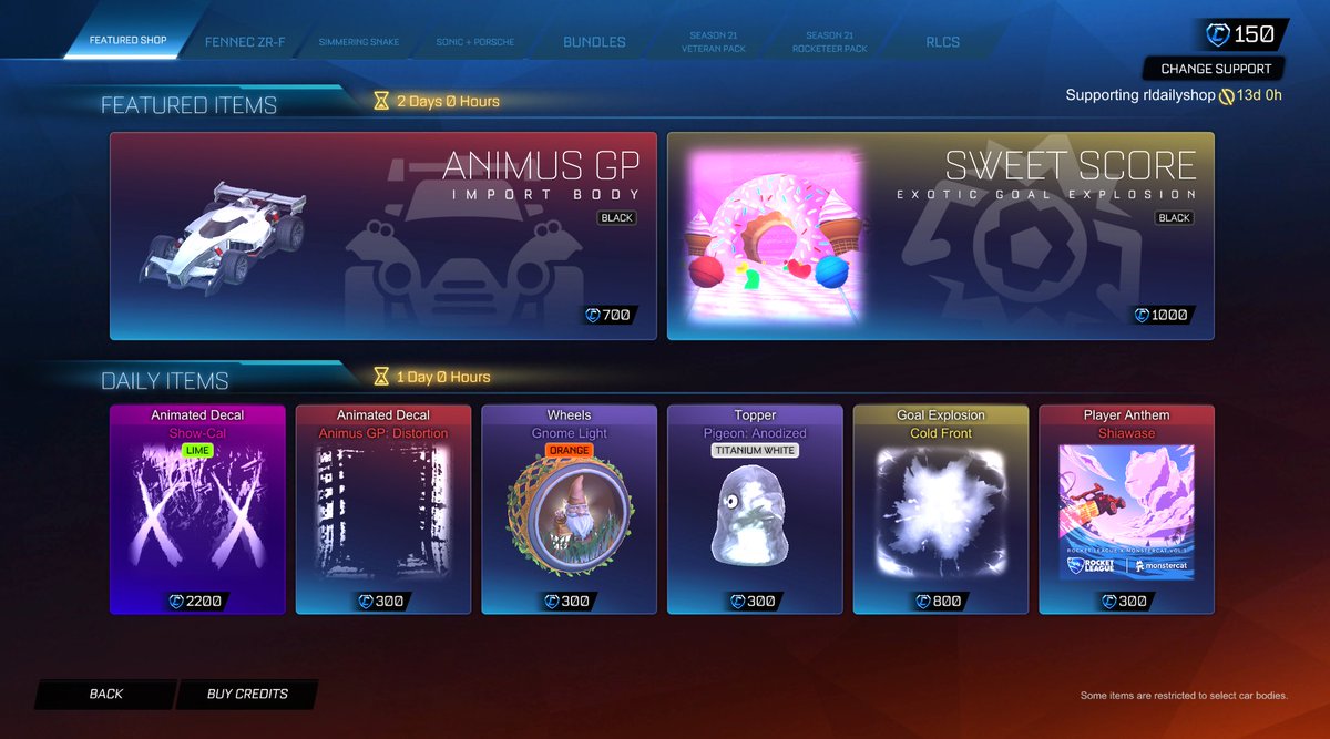 Rocket League Shop tweet media