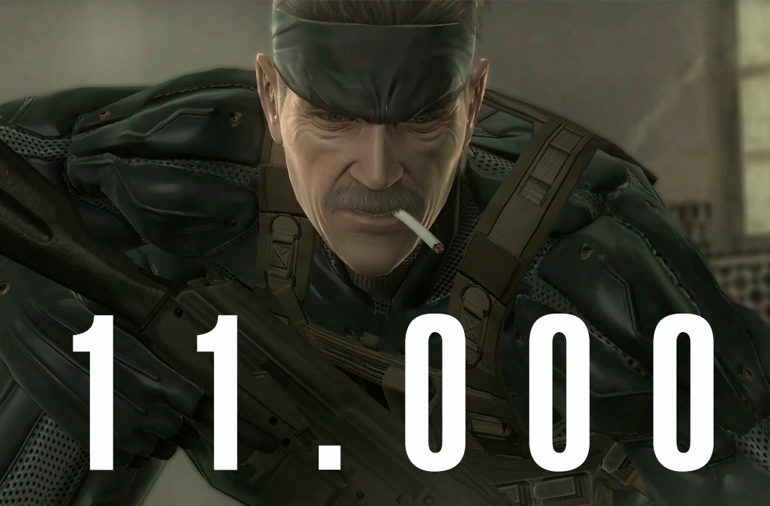11.000 SEGUIDORES.

Llegamos a los 11.000 seguidores en Twitter. 
Gracias a todos y cada uno de vosotros por hacer de esta comunidad de fans de METAL GEAR la más grande de esta plataforma. 

Este año tendremos más secuencias de la saga al castellano y... Alguna que otra sorpresa.