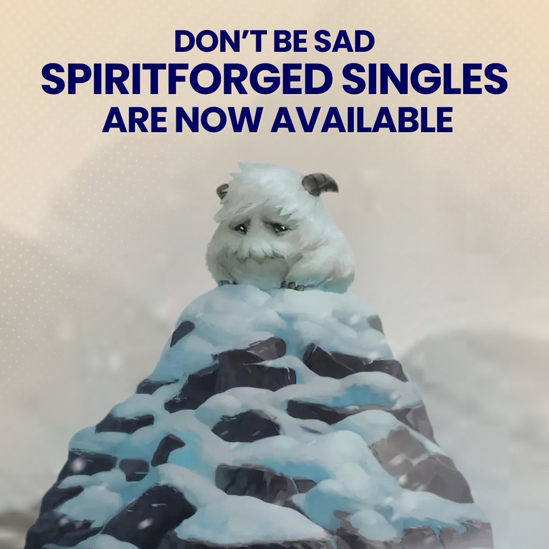ChampGamesYEG's tweet photo. Don’t worry little one, you won’t be lonely for long 🥺

Spiritforged singles have arrived, and they’re ready to come home.

🏠 Adopt yours: https://t.co/7F72NSOmeq https://t.co/HdFczD2ezc