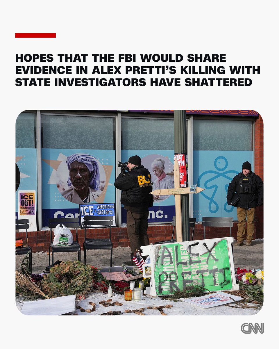 CNNPolitics's tweet image. Hopes that the FBI would share information gathered in the investigation into Alex Pretti’s killing with state investigators in Minnesota have shattered.

Despite initial statements in the wake of meeting with White House border czar Tom Homan, Minnesota’s Bureau of Criminal