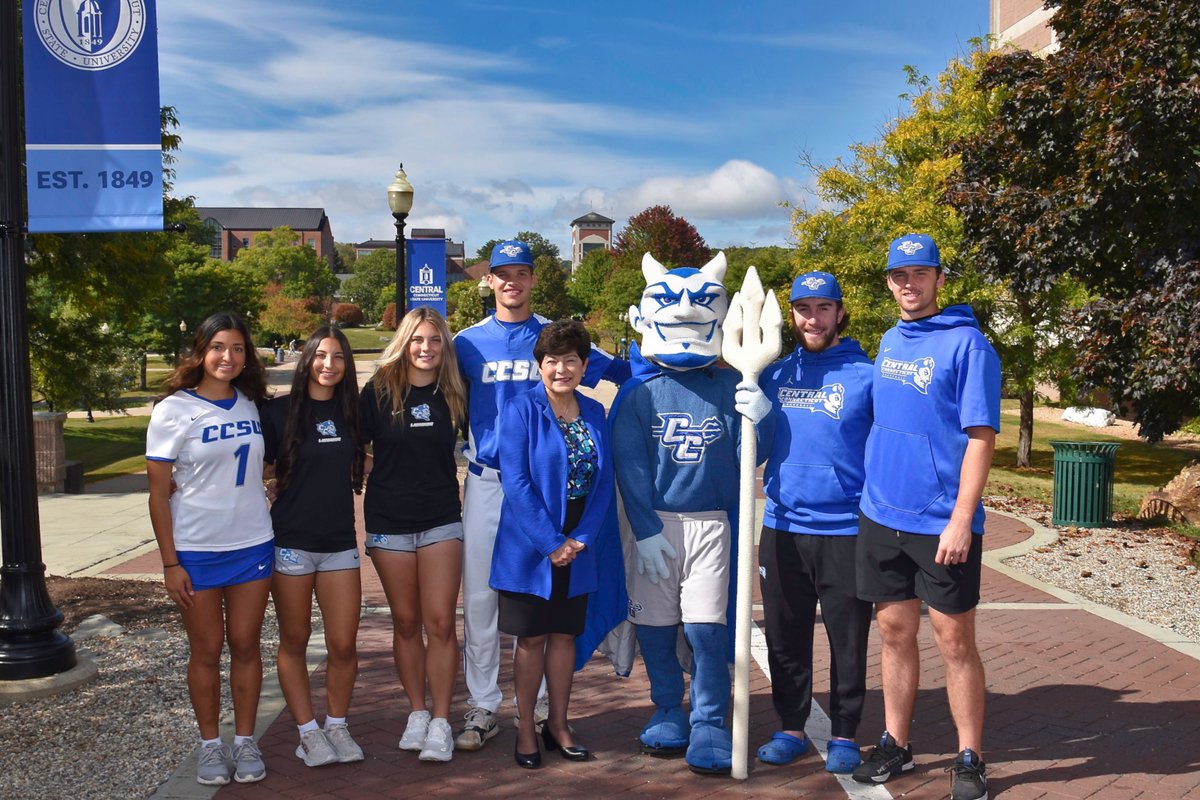 CCSU's tweet image. Grateful for the leadership, vision, and dedication of our president, Dr. Zulma R. Toro💙🔱

#WeAreCentral #presidentsday