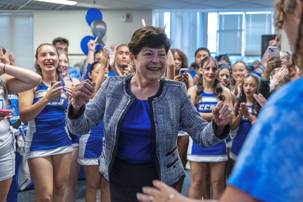 CCSU's tweet image. Grateful for the leadership, vision, and dedication of our president, Dr. Zulma R. Toro💙🔱

#WeAreCentral #presidentsday