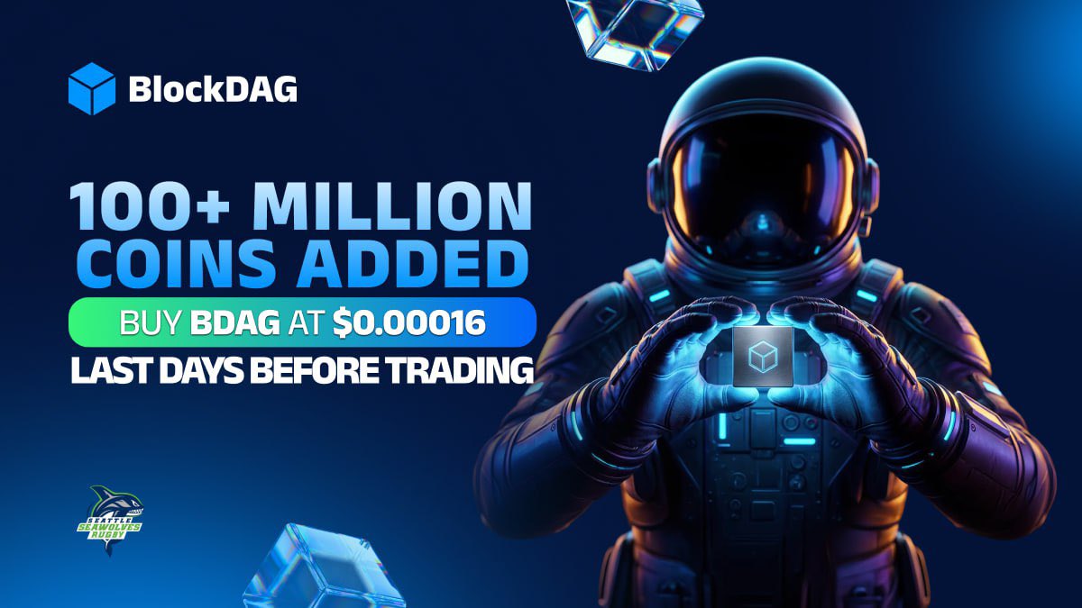 blockdagnetwork's tweet image. 🚨🔥100M MORE ADDED. FINAL ACCUMULATION WINDOW. 🔥🚨

The network just released 100,000,000 extra BDAG into the final phase.

This is the last accumulation window before trading begins.

💰Buy BDAG at $0.00016
⏳Final days before open markets
🔥Accumulation closes when trading…