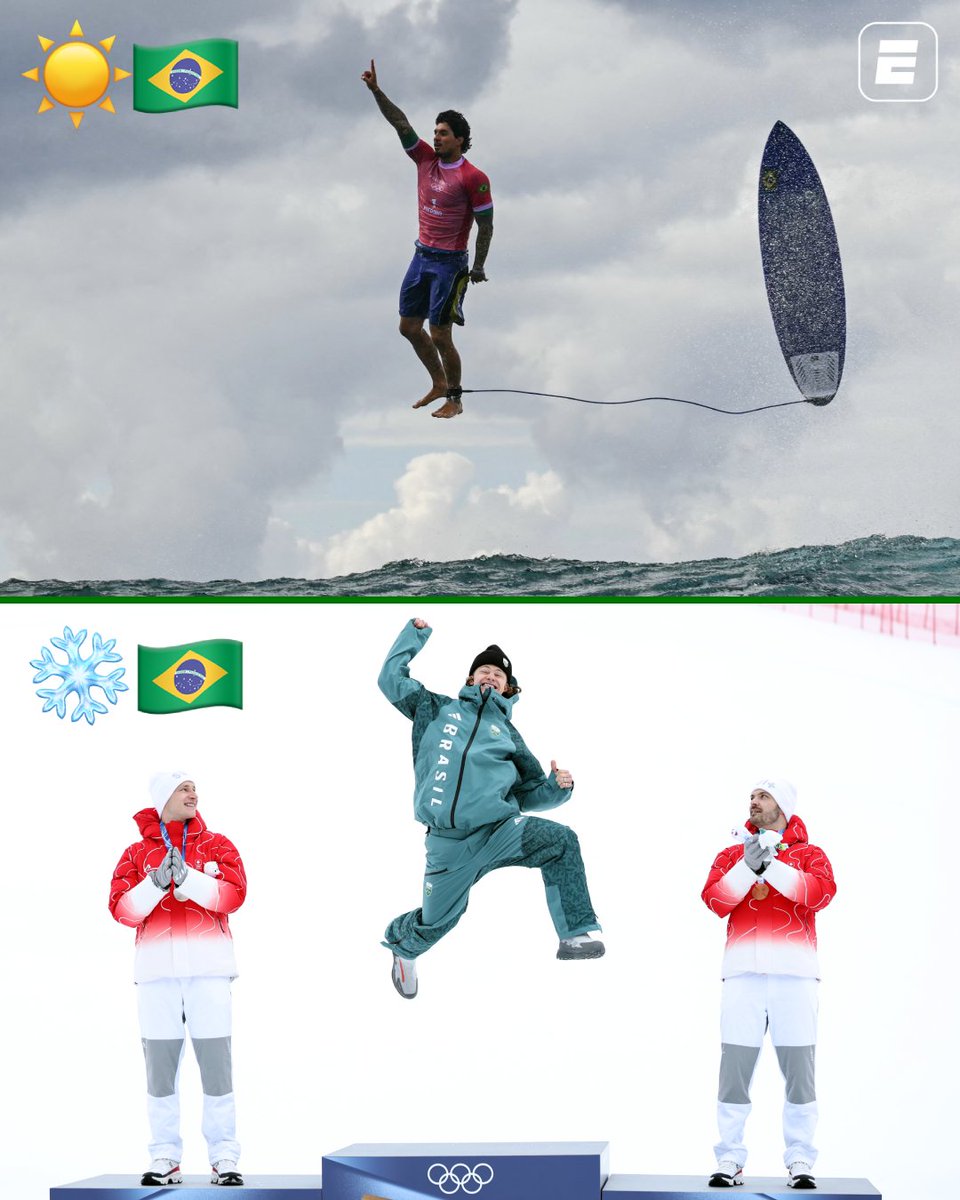 De FARMAR AURA e GANHAR MEDALHAS nos Jogos Olímpicos a gente entende. Seja no verão, seja no inverno. No mar ou na neve. ISSO É BRASIL! 🇧🇷🤩

#OlimpíadasDeInverno #JogosOlímpicos #GabrielMedina #LucasPinheiroBraathen