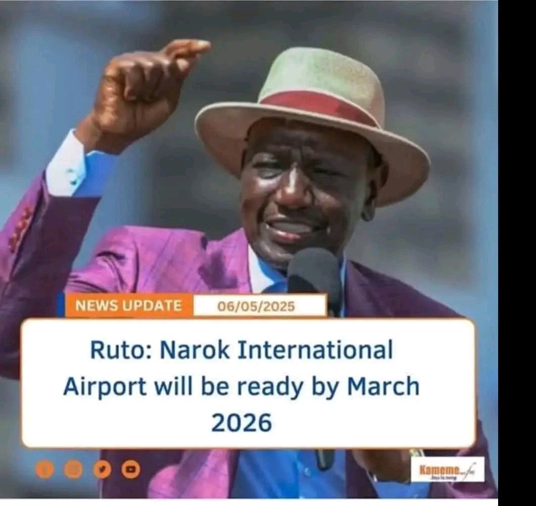 Watu wa Narok how is the progress on your International Airport??? A few days to March. I can’t wait to land in Narok. Ama you can explain ?