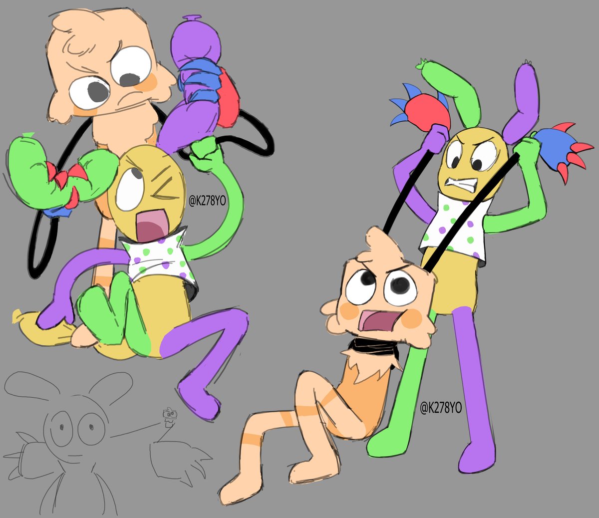 First post, me and <a href="/Jelly_Bean8788/">Jelly</a> fighting for distractor.
 
#dandysworld #DandysworldGoob #dandysworldlooey