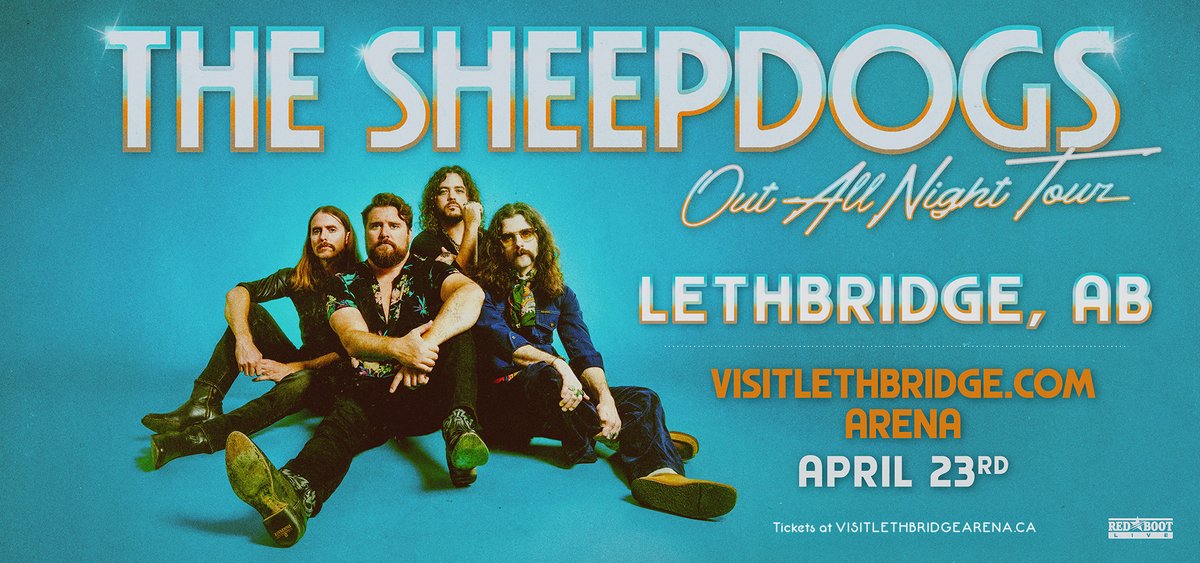 redbootlive's tweet image. 🎸🔥 Get ready for some serious rock ’n’ roll 🔥🎸 Canadian rock legends @TheSheepdogs are hitting the stage at VisitLethbridge.com Arena on April 23, 2026, presented by Red Boot Live.

🎟️ Grab your tickets before they’re gone: visitlethbridgearena.evenue.net/events/TSD
