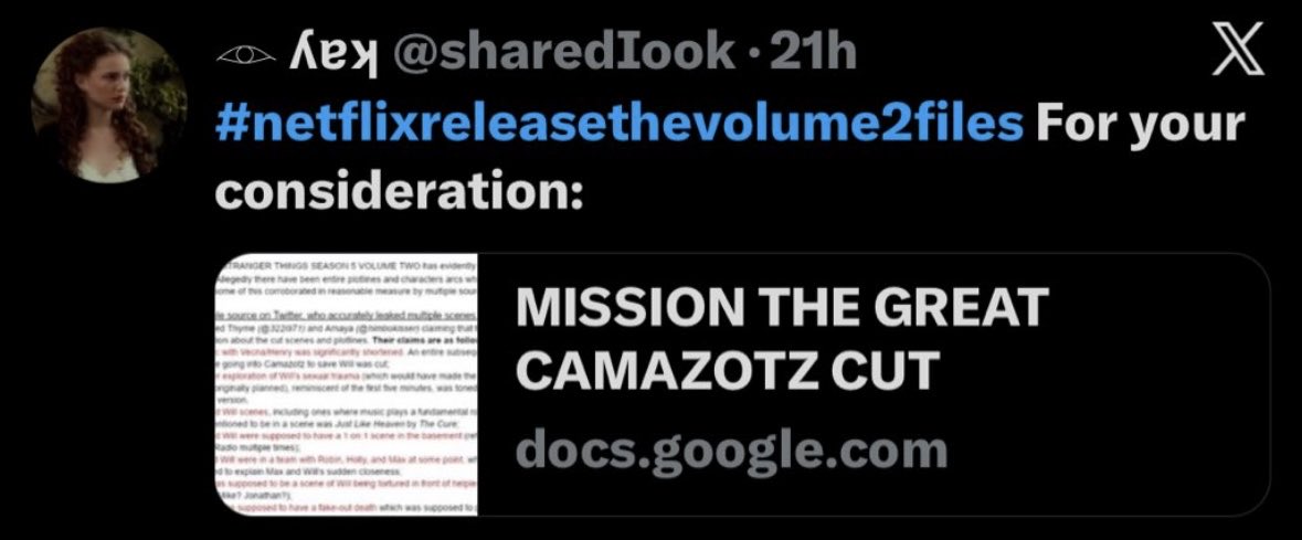 embargelion's tweet photo. @y0usaidyes #netflixreleasethevolume2files #conformitygate
#SNL https://t.co/qyaCtRjAUL