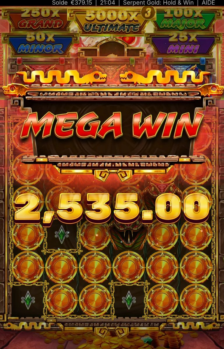 🚨 𝗢𝗛 𝗕𝗢𝗥𝗗𝗘𝗟 𝗟𝗔 𝗠𝗔𝗚𝗡𝗜𝗙𝗜𝗤𝗨𝗘 𝗪𝗜𝗡 𝗦𝗨𝗥 𝗟𝗘 𝗝𝗘𝗨 𝗦𝗘𝗥𝗣𝗘𝗡𝗧 𝗚𝗢𝗟𝗗 𝗦𝗨𝗥 𝗕𝗘𝗧𝗜𝗙𝗬 ! 🐍💸

➜ 𝟮𝟱𝟯𝟱€ 𝗗𝗘 𝗚𝗔𝗜𝗡 ! 🤯😱

𝗔𝗟𝗟𝗘𝗭 𝗝’𝗢𝗙𝗙𝗥𝗘 𝟭𝟬𝘅𝟭𝟬€ 𝗣𝗔𝗬𝗣𝗔𝗟 (𝟭𝟬𝟬€) 𝗣𝗔𝗥𝗠𝗜𝗦 𝗟𝗘𝗦 𝗥𝗧 ♻️ &amp; ❤️

𝗣𝗢𝗨𝗥 𝗝𝗢𝗨𝗘𝗥