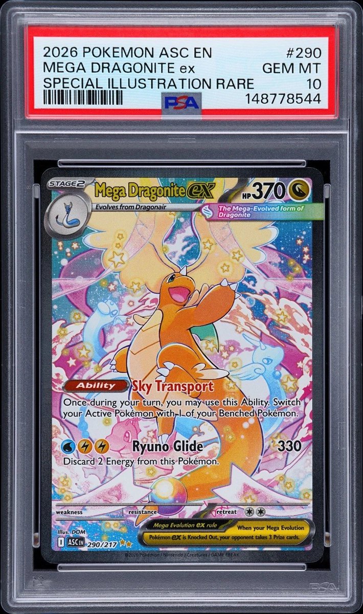 First Ascended Heroes PSA 10 Sales on eBay!

Mega Gengar ex SIR PSA10 $4,485
Mega Dragonite ex SIR PSA10 $3000
Pikachu ex SIR PSA10 $2,750