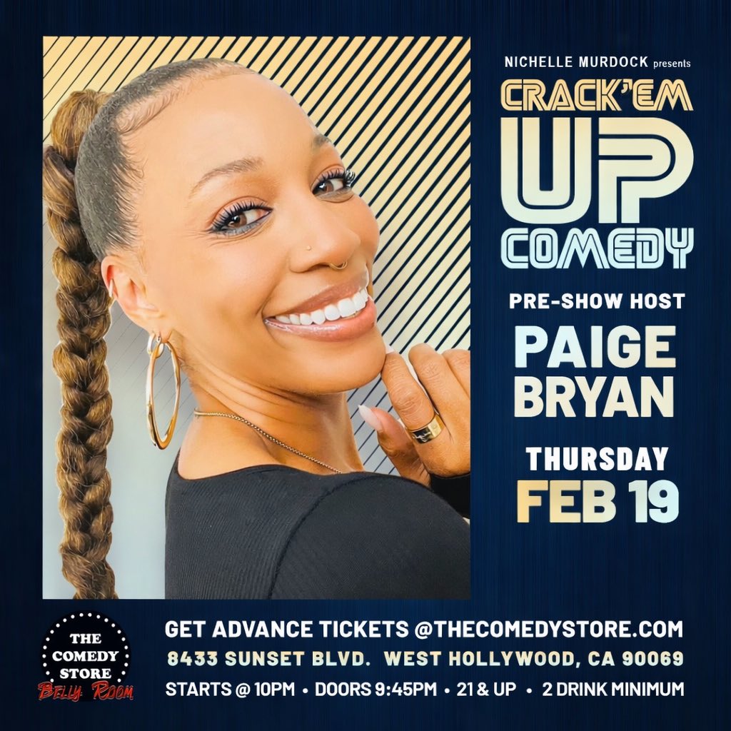 CrackemupLA's tweet photo. This Thursday! 10pm 
CRACK’EM UP🤪🤪🤪
LIVE @TheComedyStore 
2/19 Get tickets today at https://t.co/QkFFSH1rSJ https://t.co/unOm32Hyrg