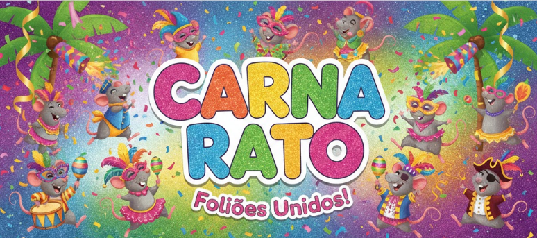 🎊 Hoje é dia de CARNA RATO! O maior bloquinho da Twitch. 

🎉Preparei algumas dinâmicas divertidas no Discord para vocês participarem valendo prêmio em dinheiro. 

Nos vemos mais tarde, e que comece a folia! 

Por volta das 21h30 no meu canal: twitch.tv/Branca