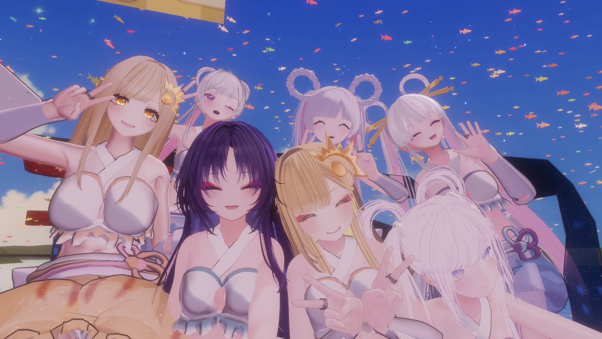 ケセドさんの新ワールド公開に合わせて記念撮影と、ご本人もいらっしゃるパブリックにもお邪魔しました✨

コス改変されてる方もたくさん居て幸せ空間でした～🌸
ケセドさんに一緒にお写真も撮って貰えてうれしかった～！

#超かぐや姫
#VRChat