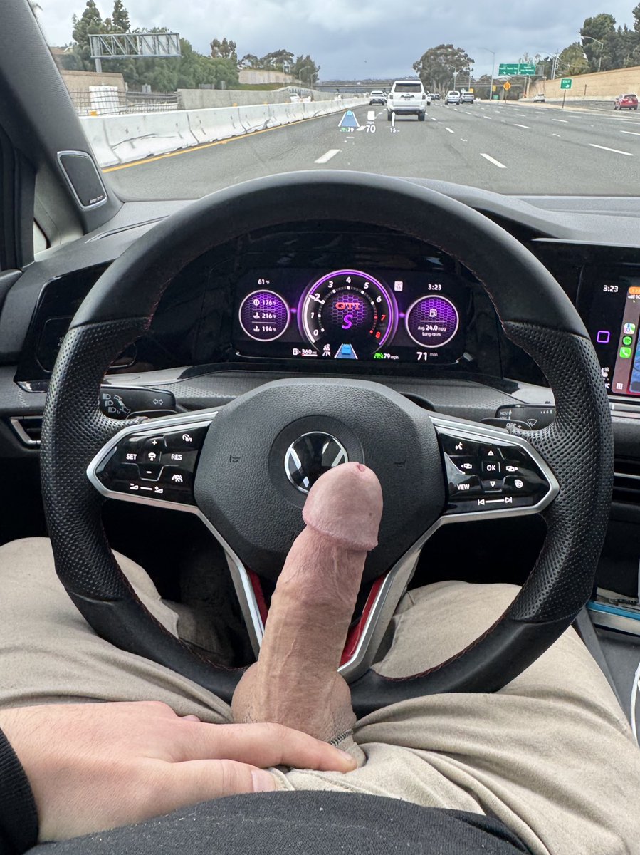 thatguysteveu's tweet photo. Could use a passenger for some road head #bwc #carcock #bigcock #steeringwheel #cockcompare https://t.co/nWMFTlS3qk