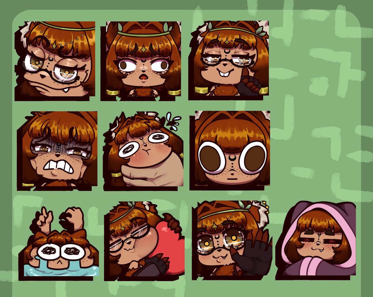 New emotes done by <a href="/Ron_Smithy/">SmithyFH 🔞🦖/ VGEN COMMS OPEN</a> 🌱

They’ll be uploaded and ready for use soon! 😊