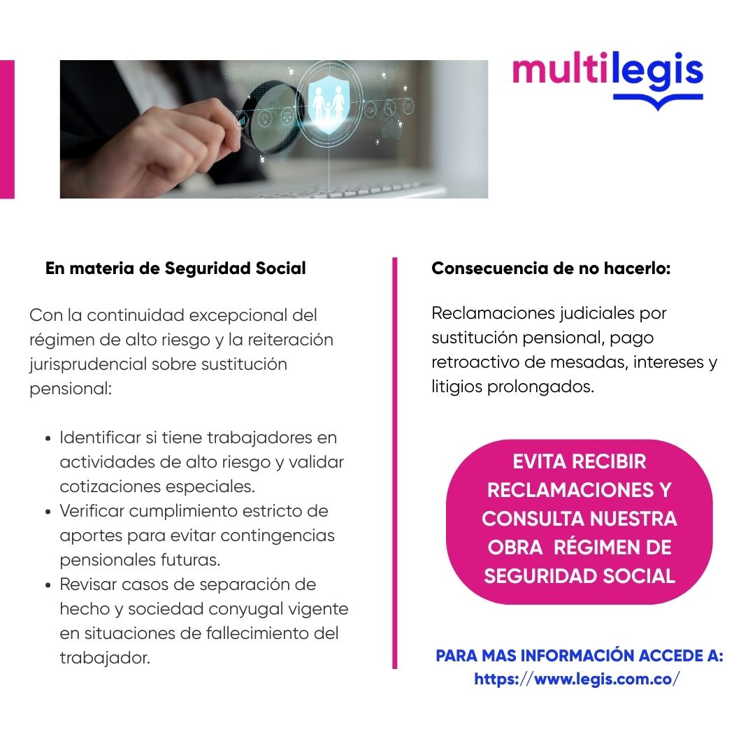 ⚖️ Empresarios 2026: anticiparse es la mejor estrategia para evitar demandas laborales.

📌 Desliza y conoce las claves que debes tener en cuenta.

#Multilegis #DerechoLaboral #SeguridadSocial #Empresarios2026