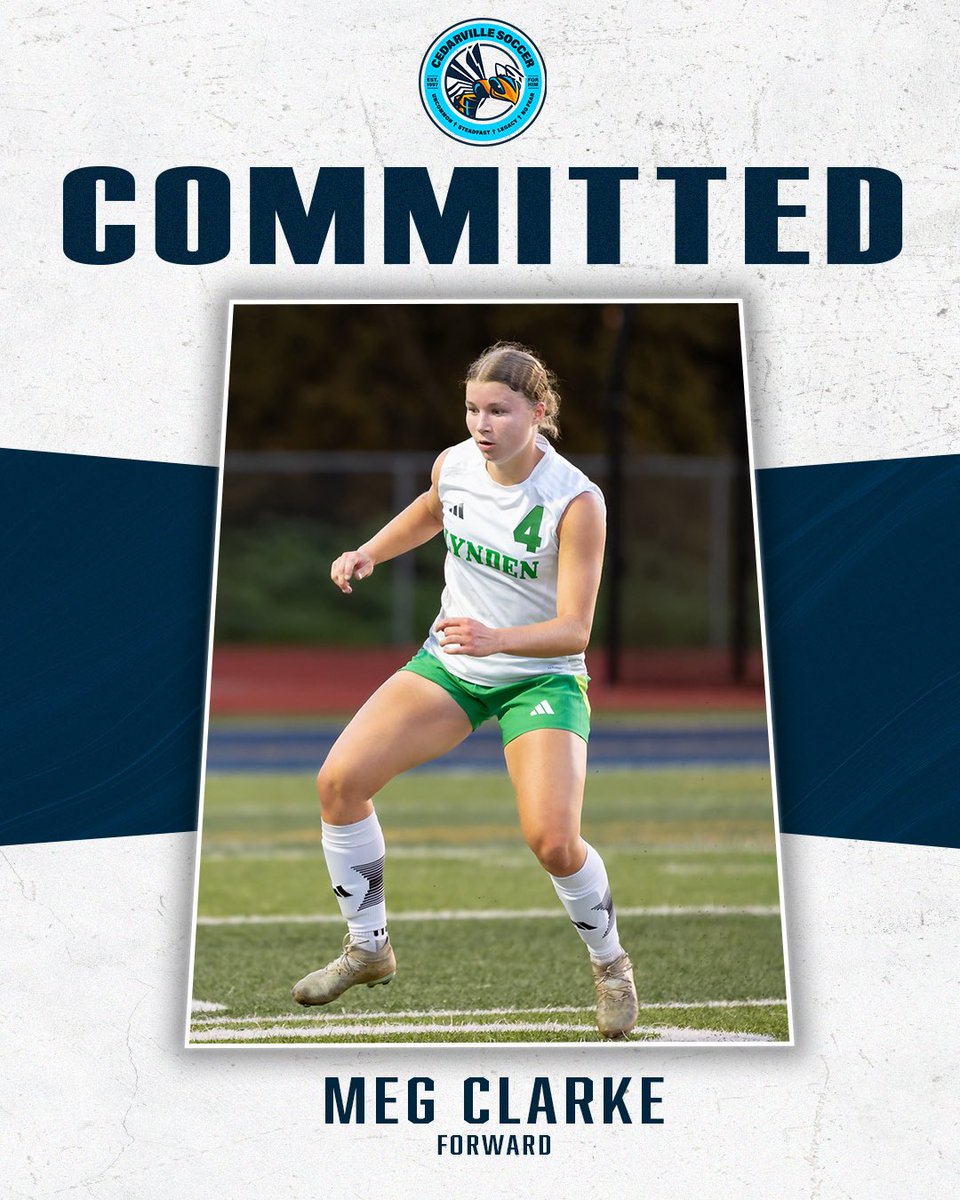 CedarvilleWS's tweet photo. Unwavering in the work. STEADFAST in purpose. 🐝💛
 Welcome to the Cedarville Women’s Soccer family, Meg!

✍️ Meg Clarke 📍 Lynden, WA 🏫 Whatcom FC Rangers 08/07 Gold / Lynden High School https://t.co/zTzcmspZg5