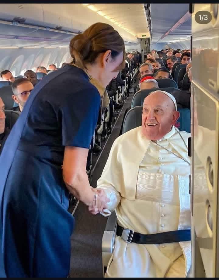 UgonnaMario's tweet photo. Pope Francis prioritizes humility, traveling economy class despite his health and physical limitations. Notably, no Catholic priest, bishop, or pope owns a private jet, exemplifying simplicity and modesty. As faithful followers, we must continue to set an example for the world. True Catholic values emphasize humility, not pride or self-aggrandizement. We seek miracles in service to others, not personal gain. Our model is Christ, who embodied love and compassion. May God bless all people of genuine faith and love.

Pax Christi  
—Augustine Mario