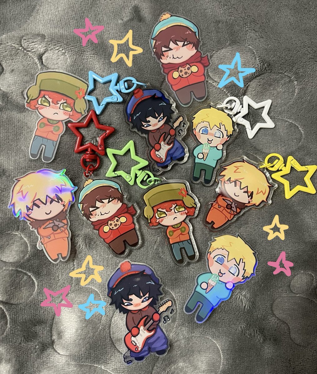 South Park keychains and stickers giveaway <3

🪲 follow me on this account
🪲 bookmark+repost this and reply with which keychain you'd like

randomly chosen winner will receive a keychain of choice + a set of stickers :-) open internationally, I'll be covering shipping!