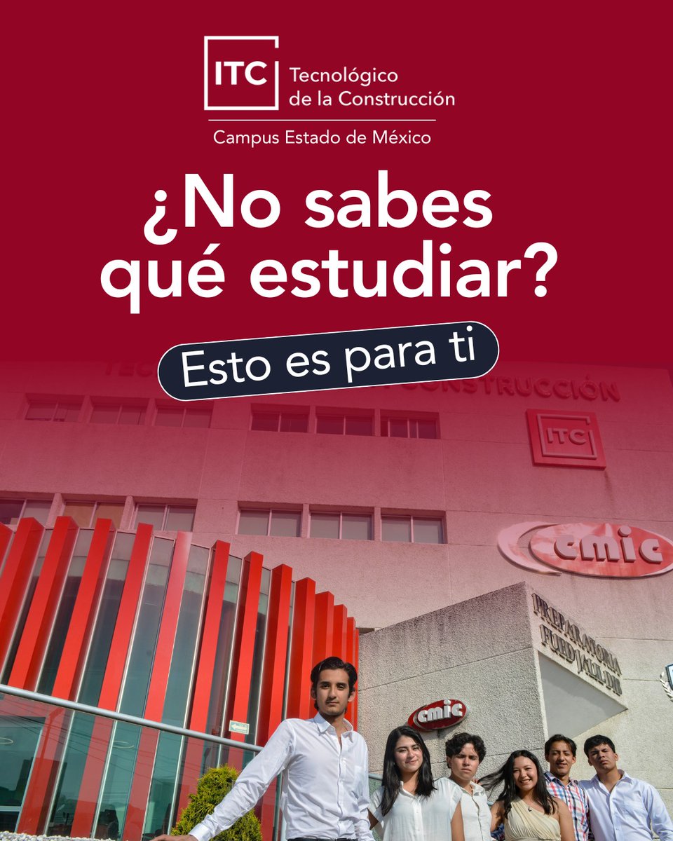 itcedomex's tweet photo. En el ITC Campus Estado de México, sabemos que no solo buscas un título, buscas algo que te apasione y que de verdad tenga futuro. 

Si te gusta ver cómo se transforman las ideas en grandes realidades, la construcción es lo tuyo. 🏗️✨

#itcedomex #estudiar #arquitectura https://t.co/8chvN5LEm7