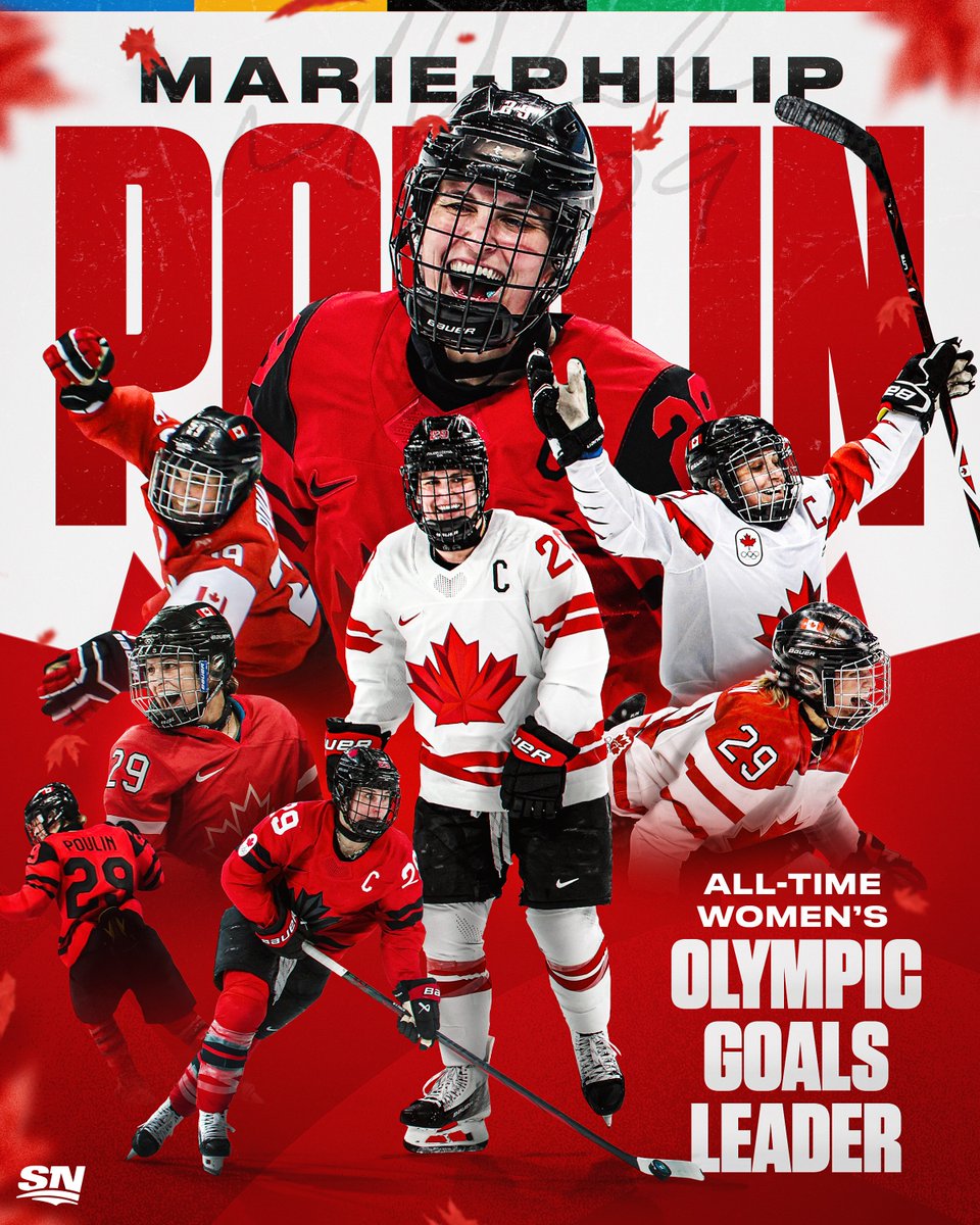 OLYMPIC GREATNESS 🐐🍁

MARIE-PHILIP POULIN IS NOW THE ALL-TIME WOMEN’S #WINTEROLYMPICS GOALS LEADER 👑