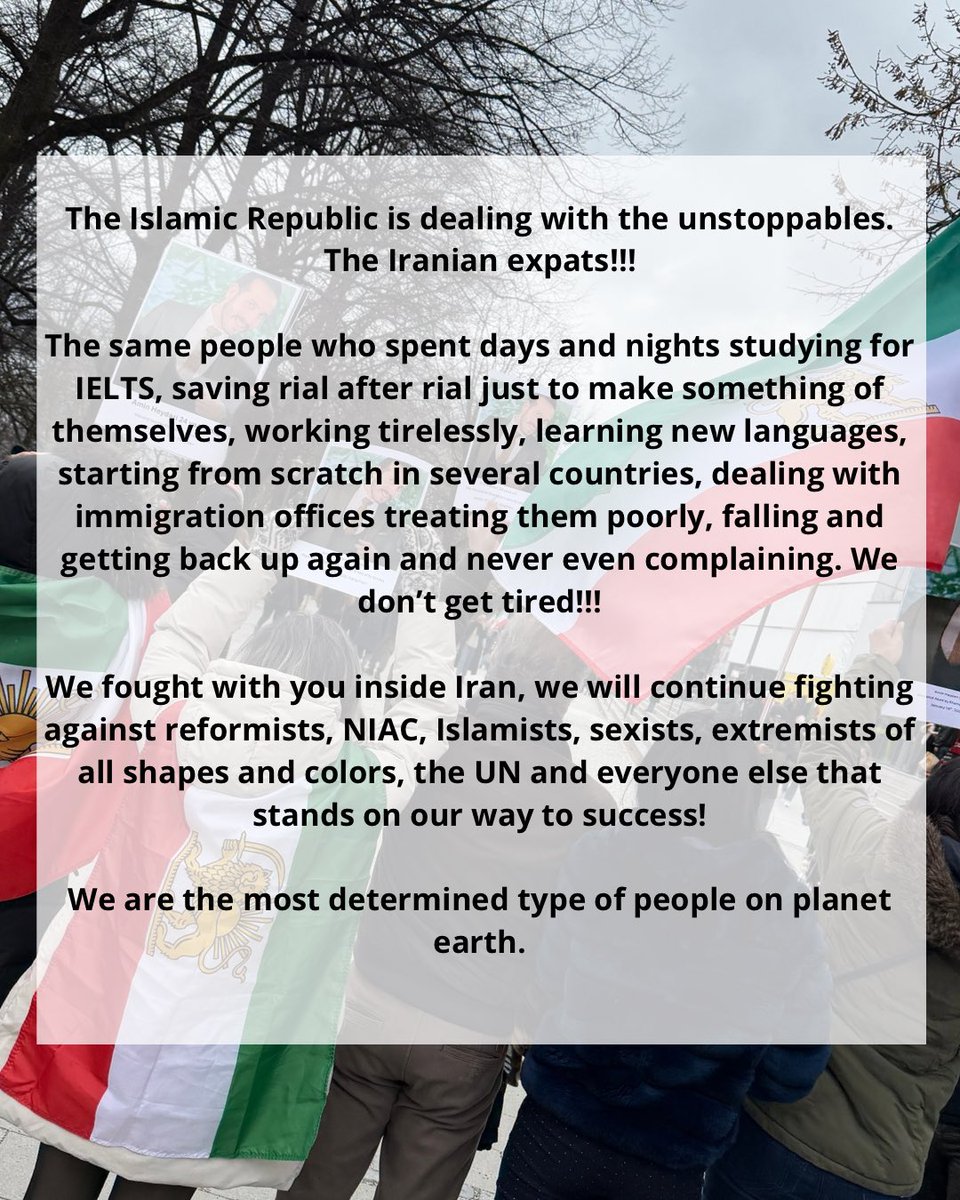 ShinyRayyy's tweet photo. Inspired by a Thread post written in Farsi.
#RezaPahlavi #Iranmassacre #IranRevolution2026 #feb14foriran #womanlifefreedom #freeiran #regimechengeiniran https://t.co/eJtjRwnAK3
