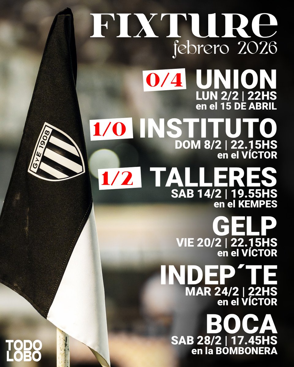 📝 Agenda: actualizamos febrero. ¡Vamos Lobo! 💪🏼🐺