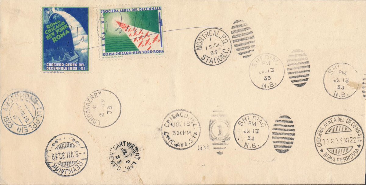 #FILATELIA &amp; DINTORNI 137 di D. #Fabris

danielefabris.it/1933-crociera-…

1933 #Crociera Nord #Atlantica

#philately #briefmarken #stamp #sello #timbre #philatelie #airmail #flight #vol #posteaerienne #squadriglia #apparecchio #balbo #generale #italobalbo #vignetta #cover #atlantica