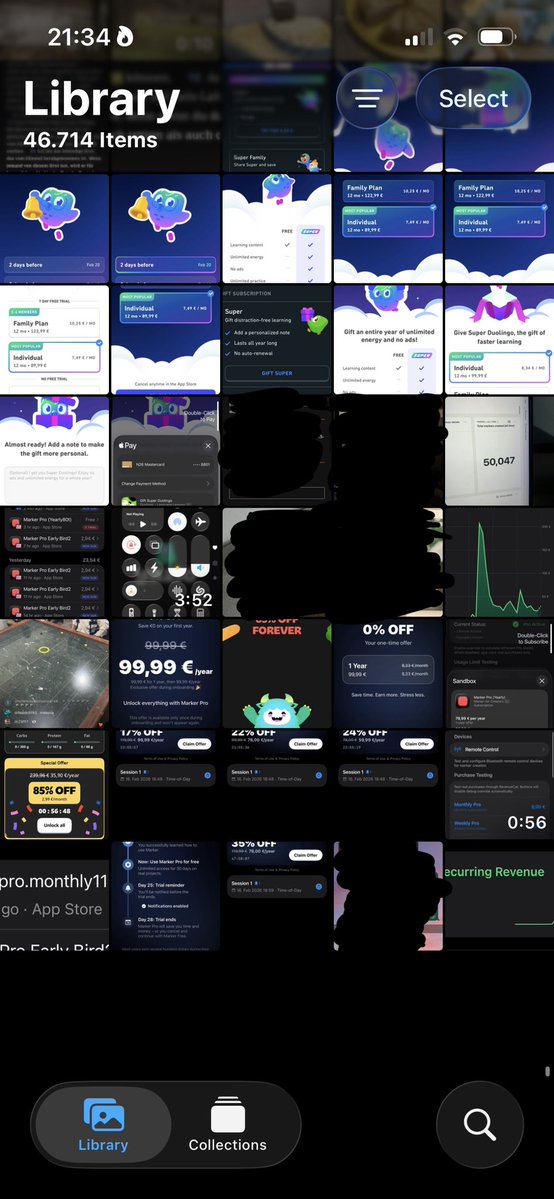 Haven‘t been posting much lately

My main job takes too much time rn,
can’t wait to get back to being focused on building &amp; marketing my app

I finally had some time to make improvements on my product strategy today 🙌🏼

btw who else’s photo library looks like that? 😂