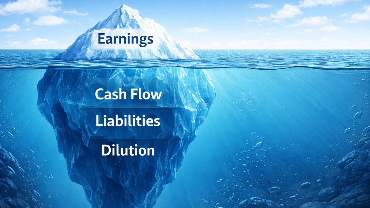 A lot of stocks look cheap.

Few actually are.

Earnings are visible.
Cash is reality.
If you don’t read the cash flow statement, you’re investing in the top of the iceberg.