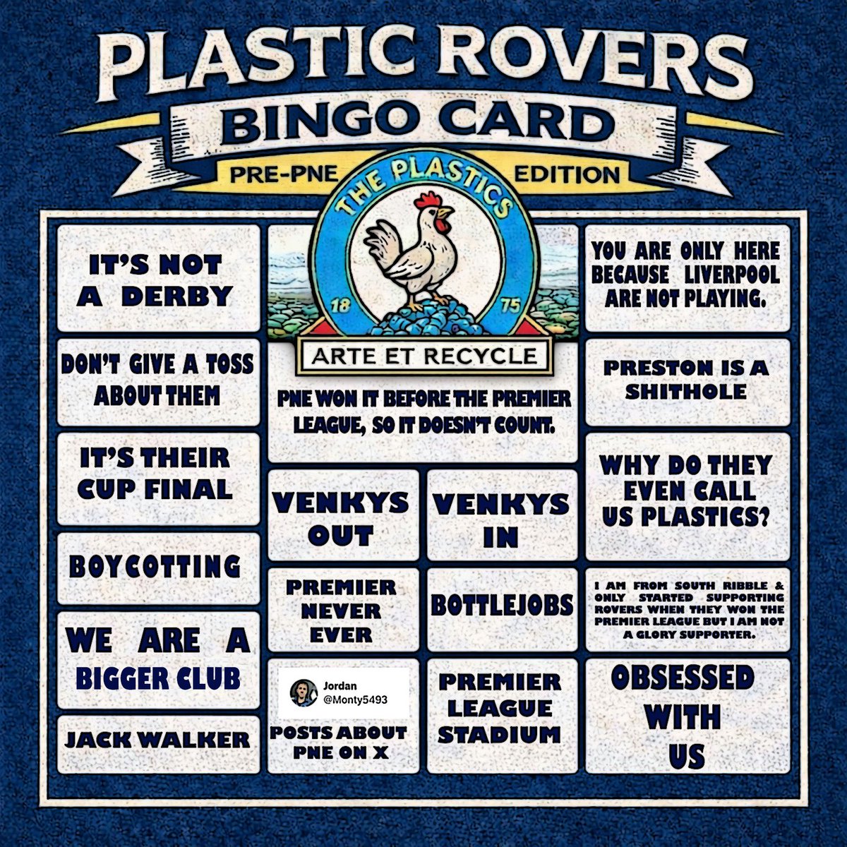 All in for a full house!   

It is plastic bingo time! #pnefc