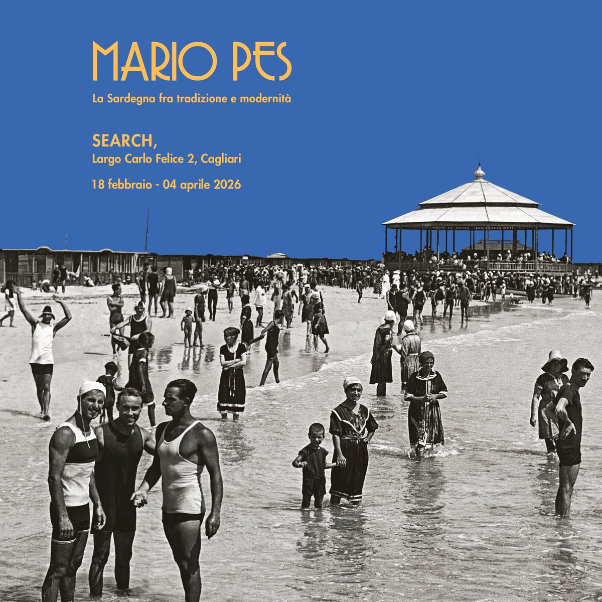 MARIO PES: "La SARDEGNA fra TRADIZIONE e IDENTITA'" 
Mostra Fotografica al SEARCH 
Dal 18 febbraio al 4 aprile 2026 
Ingresso libero 
INFO e CONTATTI 
Sede espositiva dell'archivio storico
Sotto piano del Palazzo Civico - Largo Carlo Felice 2 - Cagliari - Tel. 070 677 7187