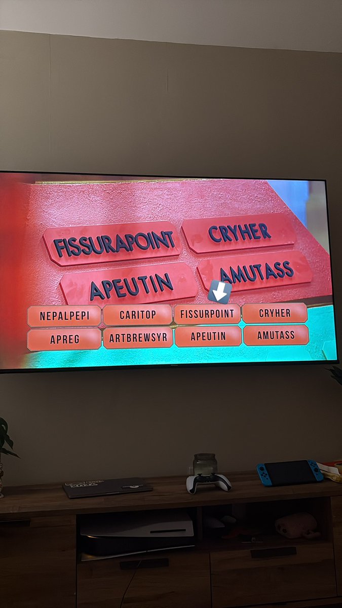 kickthehenry's tweet photo. @susie_dent Just spent 20 minutes making my 9 year old solve an impossible anagram because we paused it on a different frame. @Channel4 typo check! https://t.co/TH4muEc17F