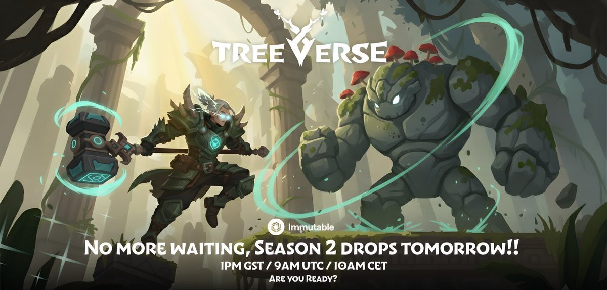 mollyyy_eth's tweet photo. The hype is real!

The most awaited S2 of @TheTreeverse launches tomorrow. 

Time to get back in

Epic MMORPG action: bosses, world domination, and endless exploration 

Powered by @Immutable.  

See you in-game at 1PM GST. Link in first comment https://t.co/Ft1K3gxIuy