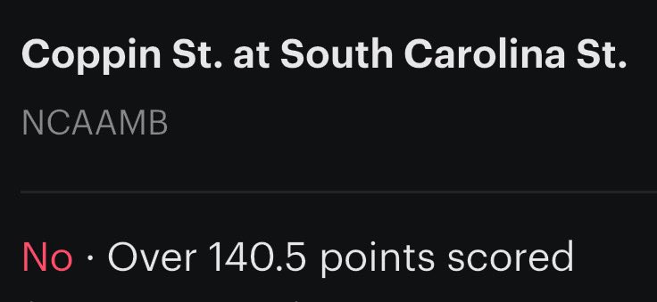 DreamsBets's tweet image. $100 to $10,000 Challenge 🚨

Step 3 : Coppin State U140.5 -125  

$100 &amp;gt; $183 ✅
$183 &amp;gt; $335 ✅
$335 &amp;gt; $603

❤️ If Riding