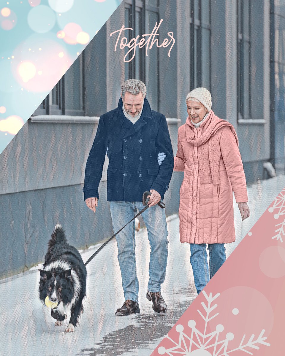 Snowy days call for bold color 🎨