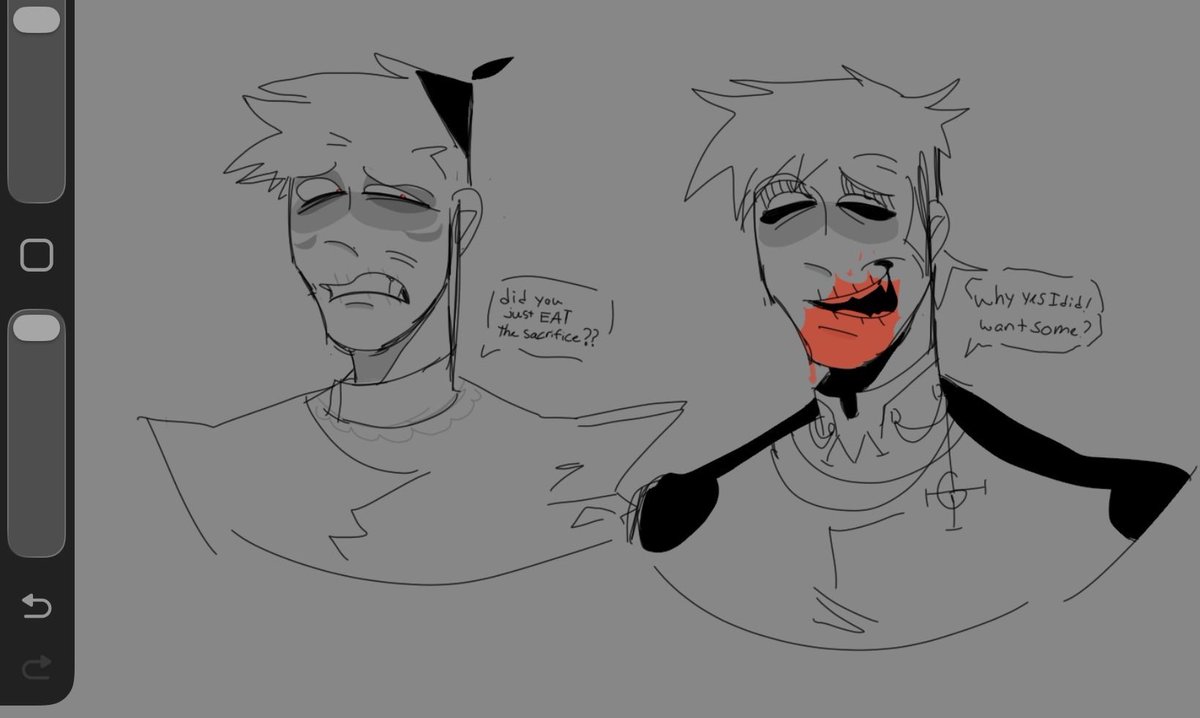 Macincheez3's tweet photo. Couldn’t help but doodle Brother Dilectus with my sibling of sin of love your art king! 🤓 @brotherdilectus #ghosttw https://t.co/BQz0gMHyKo
