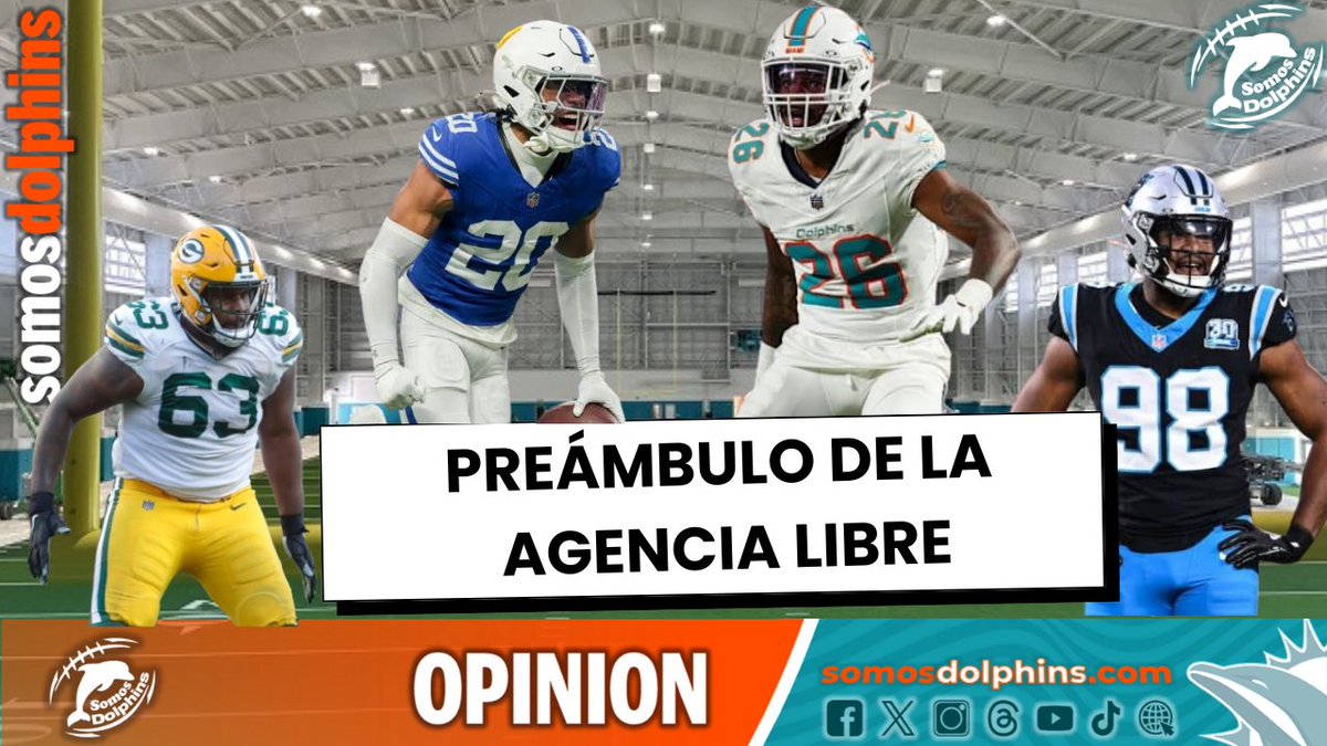 Preámbulo de la agencia libre en Miami.-  somosdolphins.com/2026/02/16/pre…

#nfl #phinsup #Dolphins