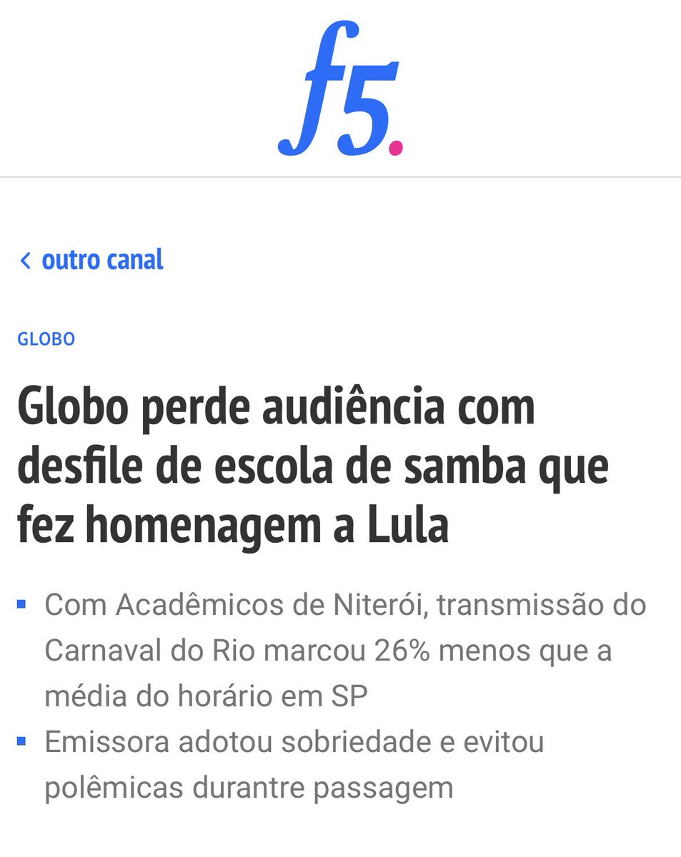 Desfile de escola de samba do Rio de Janeiro já era uma porcaria maior a cada ano, mas neste tivemos a última pá de cal com a Acadêmica de Niterói 🤷‍♂️ 
Maior fezes que isso, só 2 disso.