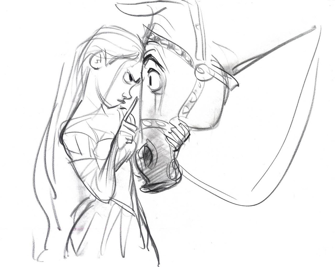 Glen Keane's sketches for Tangled are so much fun. I love his linework in these drawings.