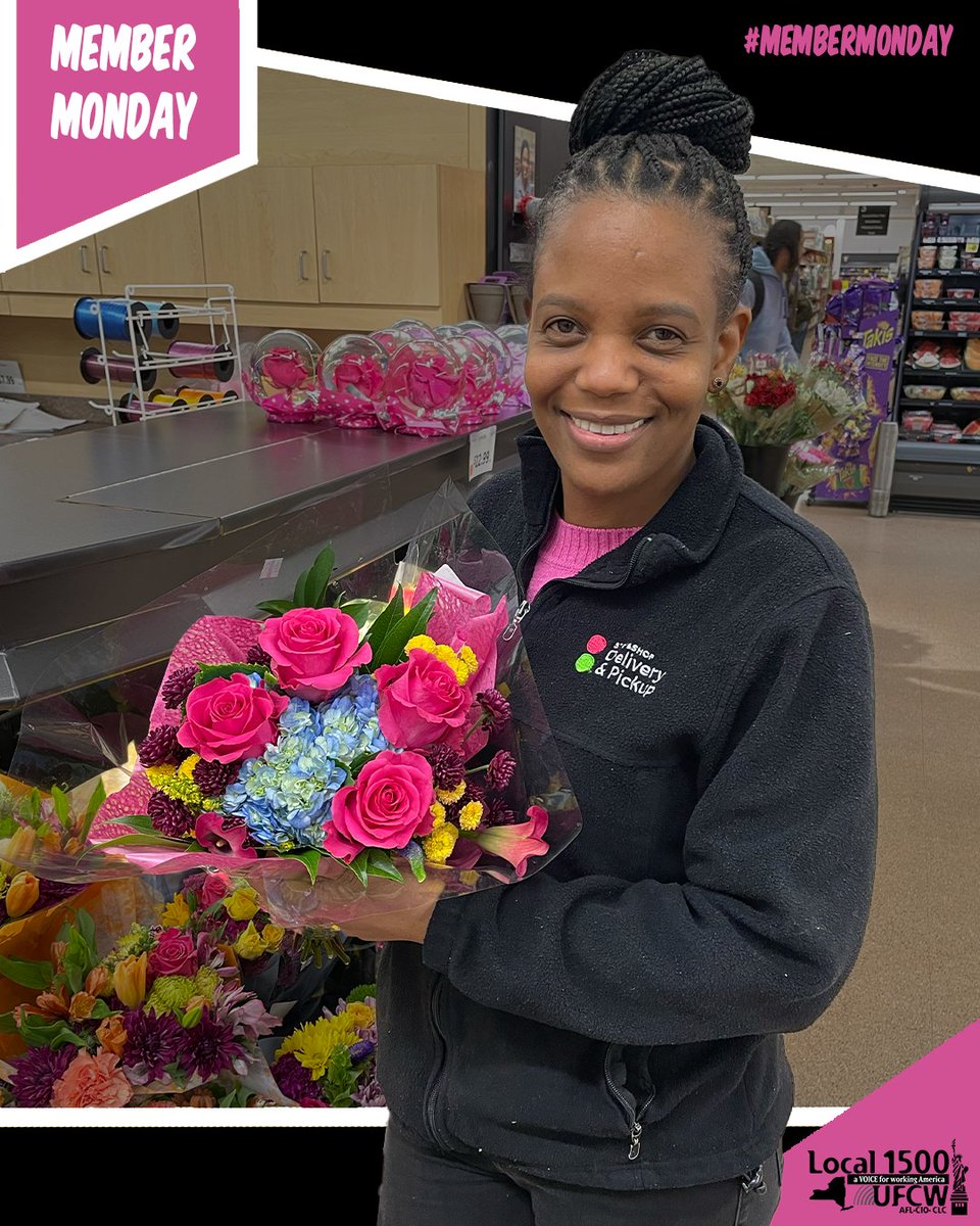 UFCW1500's tweet image. This #MemberMonday we would like to introduce you to Juliet Hall. Juliet works at Stop &amp;amp; Shop as the Floral Lead and has been a proud UFCW Local 1500 member since February 2000. #MemberMondays #JulietHall #UFCW1500