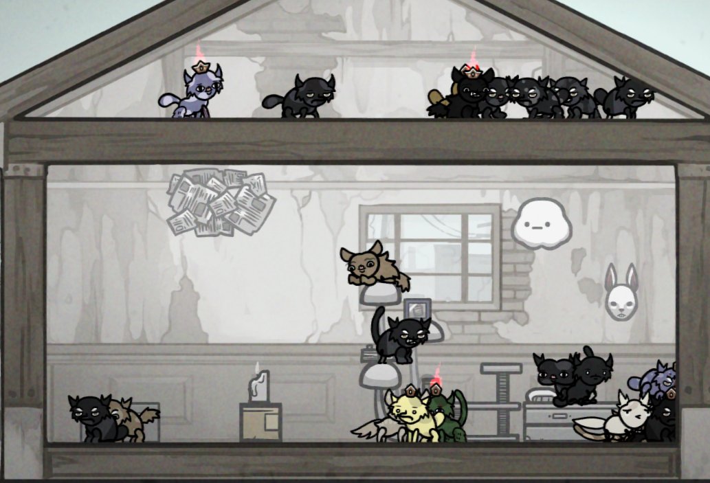 chomins0's tweet photo. my current mewgenics setup is going well but most of my cats look like they are balding https://t.co/RASyA9qm1V