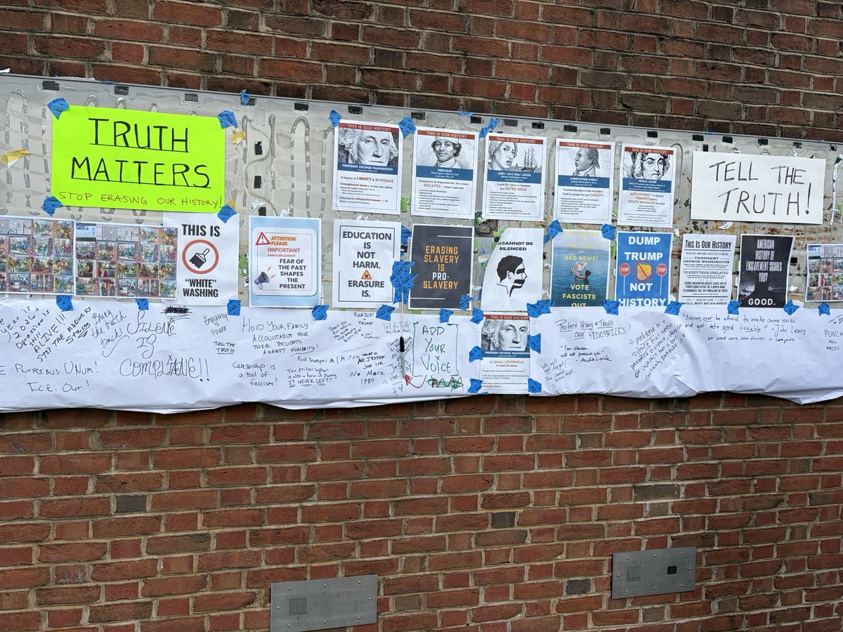 Walked past them on Saturday, just insane to erase our actual history with the ruins of the Presidents house where Washington held slaves is visible 10 feet away.