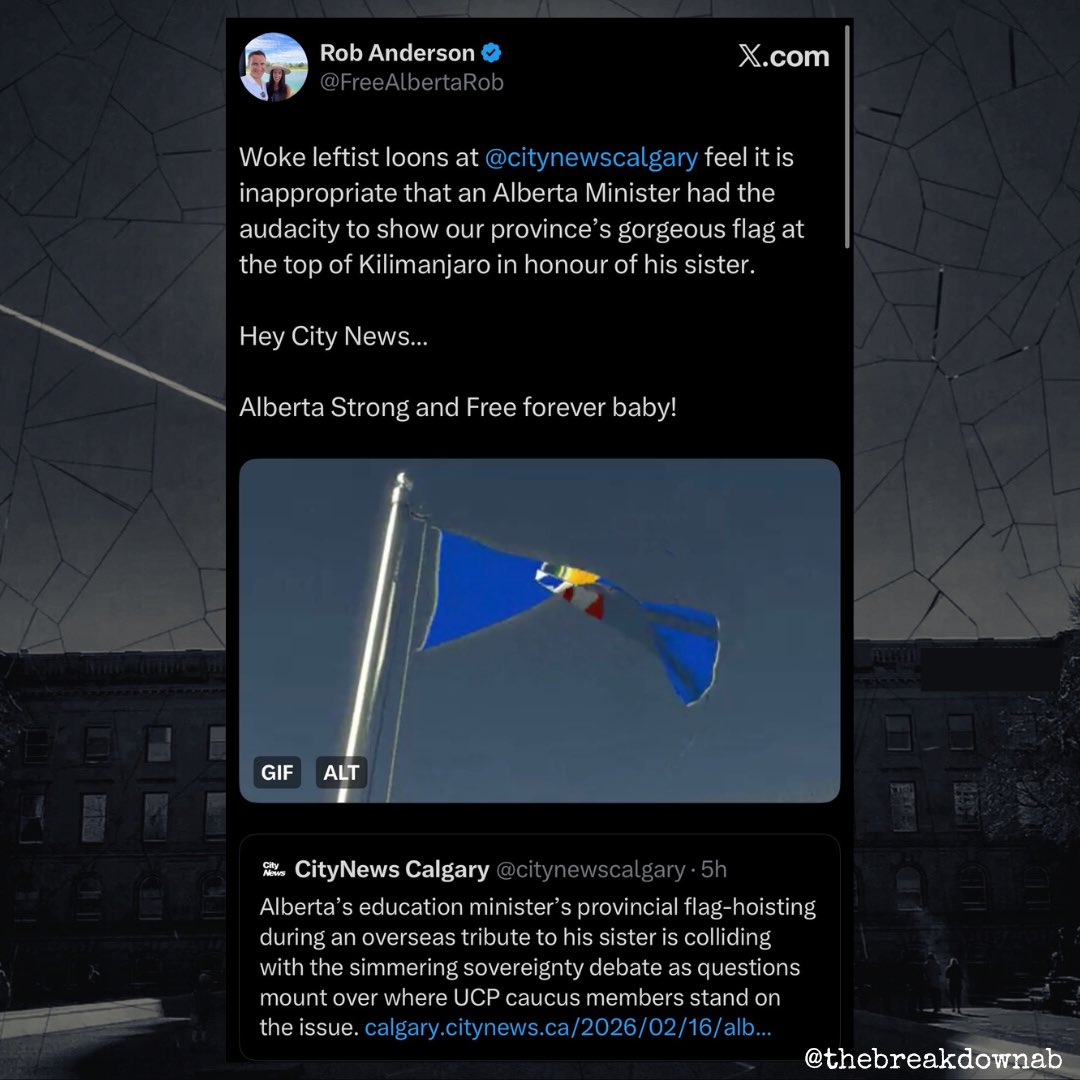 Rob Anderson 3 days ago - “we need respectful dialogue, persuasion and advocacy”

Rob Anderson today - “Woke leftist loons!”

#abpoli #ableg #cdnpoli