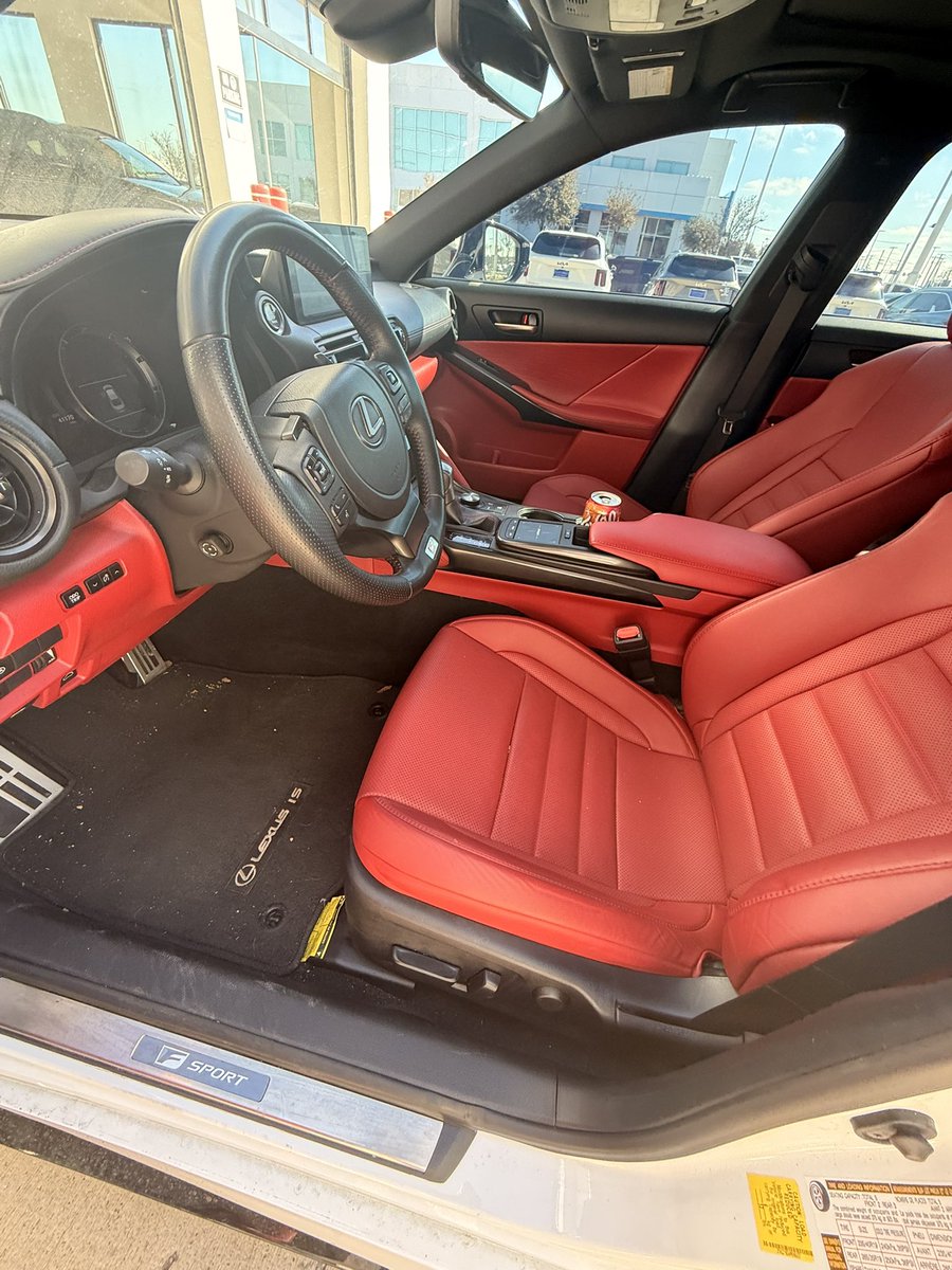 jryan2127's tweet photo. 🔥 Lexus IS F Sport 🔥
Rare RED leather interior 🟥😮‍💨
Luxury + sporty + super clean.

📍Clay Cooley Kia – Irving, TX
📲 DM me for price &amp; availability!

⚠️ Won’t last long! https://t.co/Ue6g7h3nVT