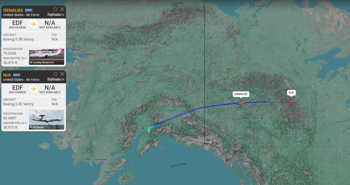 Some of the final pawns needed across the Atlantic prior to future strikes against Iran are now being moved into place, with a pair of E-3B/C “Sentry” Airborne Early Warning and Control (AEW&amp;C) Aircraft having departed Elmendorf Air Force Base in Alaska a short while ago,