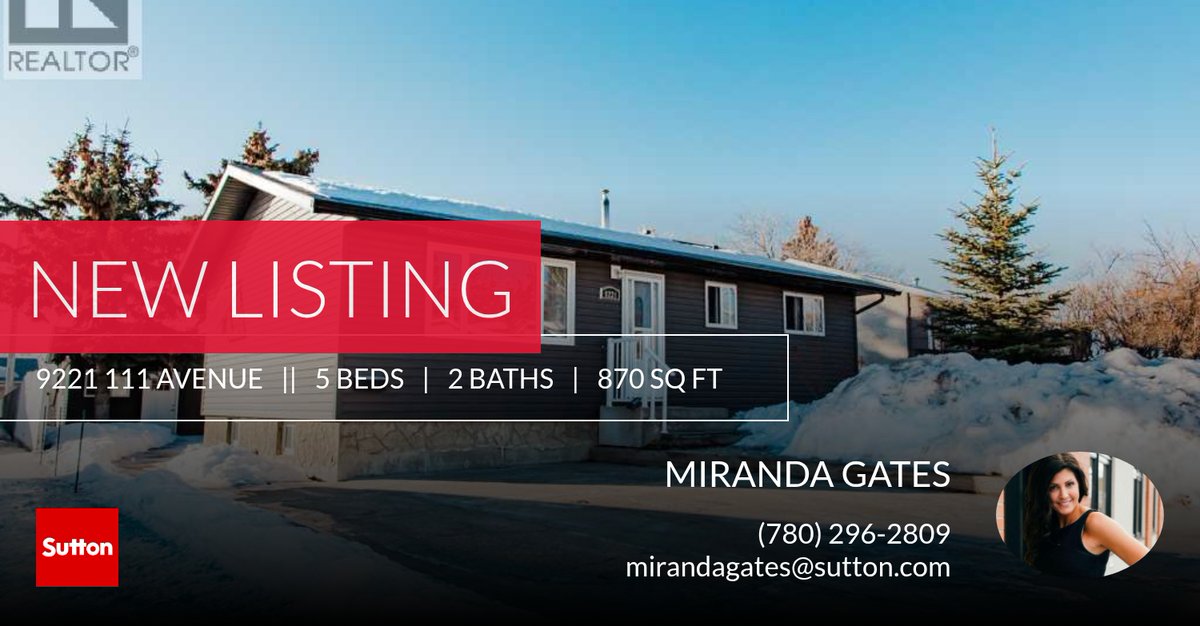 MirandaG_SUTTON's tweet photo. 📍 New Listing 📍 Take a look at this fantastic new property that just hit the market located at 9221 111 Avenue in Grande Prairie. Reach out here or at (780) 296-2809 for more information!

Listed by Daniel Cram

MIRANDA GATES REA... https://t.co/EzRYNzCWvD https://t.co/Pt89l61lb9