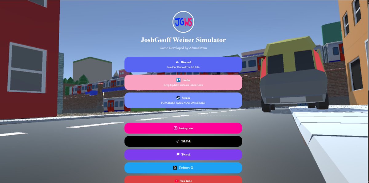 JoshGeoffGame's tweet photo. We have migrated host on my personal socials page, and as a result we have got a new socials page for JoshGeoff Weiner Simulator too!! 

The website link is the same as before, don't you worry!
https://t.co/XjiC1ErwPN https://t.co/5gQx8Iavq2